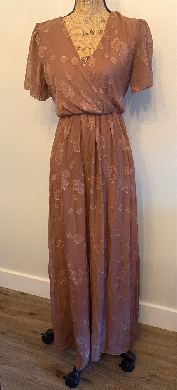 Baltic Born Faye Maxi Dress Mauve Size Medium